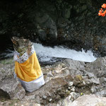 Small temple above the waterfall