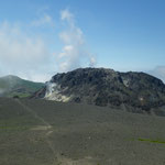 火口原と西山、溶岩ドーム