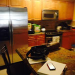 Photo is out of focus and the kitchen is not well staged (looks like Realtor's personal itmes in the shot).