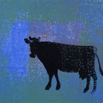 les vaches_3, Monotypie 2015, 14x12