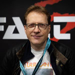 Das Bild zu Männerquatsch Podcast Folge 200 zeigt Lutz Osterkorn von Factor 5 auf der Amiga40 in Mönchengladbach.