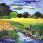 Landschaft 80 x 80 cm, verkauft
