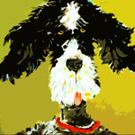  Hund 80 x 80 cm