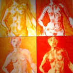 Vier Damen Soli 200 x 160 cm