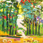 Landschaft 120 x 120 cm