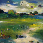 Landschaft 120 x 120 cm
