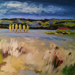Landschaft 120 x 120 cm, verkauft