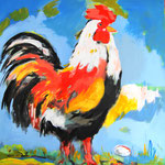 Hahn 80 x 80 cm