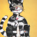 Katze 100 x 80 cm, verkauft