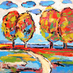  Landschaft 80 x 80 cm
