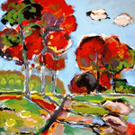 Landschaft 80 x 80 cm