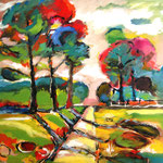 Landschaft 100 x 100 cm