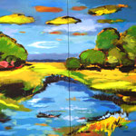 Landschaft 240 x 160 cm