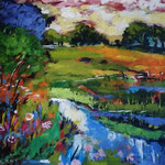 Landschaft 100 x 100 cm, verkauft