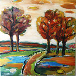  Landschaft 140 x 140 cm, verkauft