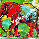 Elefant 80 x 100 cm