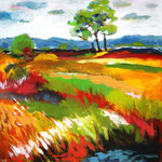 Landschaft 120 x 120 cm, verkauft