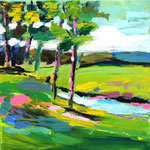 Landschaft 30 x 30 cm, verkauft