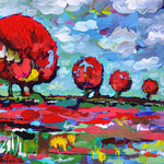 Landschaft 100 x 100 cm, verkauft