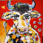 Kuh 80 x 80 cm