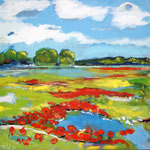 Landschaft 100 x 100 cm, 