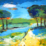  Landschaft 140 x 140 cm, verkauft