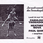 Flyer soirée inrocks. invité surprise mai 1993.