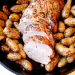 One-skillet roasted pork tenderolin with baby potatoes
