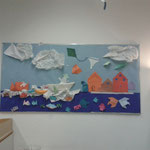 Origami-Leinwand in einem Hort in Berlin-Zehlendorf