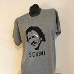 Schimi T-shirt, Uni sex grau , Grössen S, M, L, Xl, XXL,XXXl   4XL und 5Xl auf Bestellung