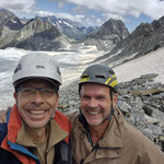 Philipp und Christian, Brunnifirn, Oberalpstockgebiet, Uri, Schweiz