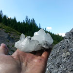 Bergkristall, Piz Beverin, Graubünden, Schweiz.