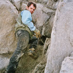 Christian beim Strahlen, Muttgletscher, Furka, Wallis.