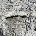 Kluft mit Gwindel und Rauchquarz, Brunnifirn, Oberalpstockgebiet, Uri, Schweiz