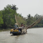 Fischerboot im Mekong-Delta
