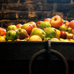 De ketel is gevuld met peren (60%) en appels (40%).
