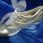 Zapato color plata liso plataforma 7 cm