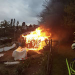 Brand im Schrebergarten