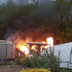 Brand im Schrebergarten