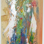 Jahreszeiten, Acryl mit Spachtel, 120 cm x 40 cm