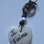 Porte clés message spécial st valentin " je t'aime mon amour"