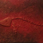 Schwertfisch // Größe 2,00 x 0,90 m  -   Sandwelten // Frank Walter - Bilder aus Sand auf Leinwand mit Acrylfarbe