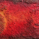 Sonnenammonit // Größe 1,75 x 0,75 m  -   Sandwelten // Frank Walter - Bilder aus Sand auf Leinwand mit Acrylfarbe