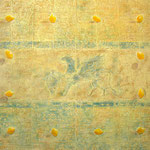 Mosaik // Größe 1,70 x 1,50 m  -   Sandwelten // Frank Walter - Bilder aus Sand auf Leinwand mit Acrylfarbe