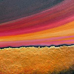 Horizont black // Größe 1,70 x 0,70 m  -   Sandwelten // Frank Walter - Bilder aus Sand auf Leinwand mit Acrylfarbe