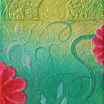 Lotusblüte // Größe: 1,25 x 0,90 m - Auftragsarbeit // Sandwelten // Frank Walter - Bilder aus Sand auf Leinwand mit Acrylfarbe