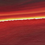Horizont rot // Größe  0,90 x 2,00 m  -   Sandwelten // Frank Walter - Bilder aus Sand auf Leinwand mit Acrylfarbe