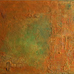 Scherpe // Größe 0,90 x 1,20 m  -   Sandwelten // Frank Walter - Bilder aus Sand auf Leinwand mit Acrylfarbe