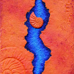 Fluss // Größe 0,70 x 0,50 m  -   Sandwelten // Frank Walter - Bilder aus Sand auf Leinwand mit Acrylfarbe
