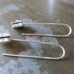 Boucles en argent et swaroski bleu